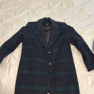 Forever 21 Blue and Green Trench Coat